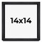 14x14 Shadow Box 1" Depth Black Picture Frame - UV Acrylic, Backing, Hanging Hardware